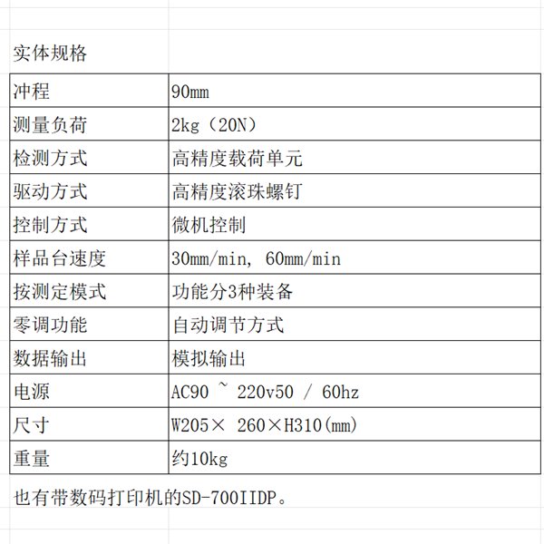 SUN RHEO陽光科學SD-700II物性測定儀