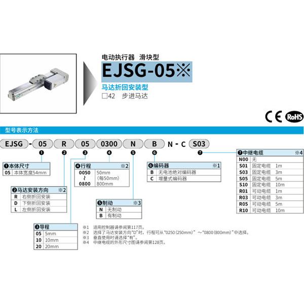 CKD喜開理電動執(zhí)行器（無馬達型）滑塊型EJSG-05D200800BCN-CR01