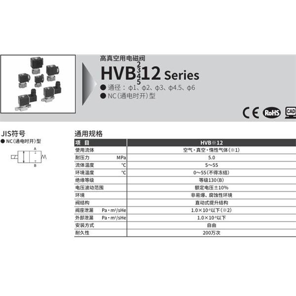 CKD喜開理先導式2通電磁閥HVB212-4S-Z-2HSB-DC24V