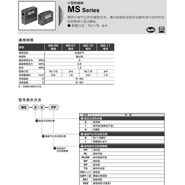 CKD喜開理機械閥MM-10-PP