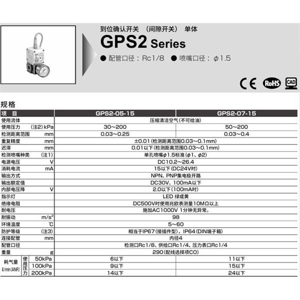 CKD喜開理到位確認開關UGPS2-07-15-4NYTL-L-GW2-2H-1